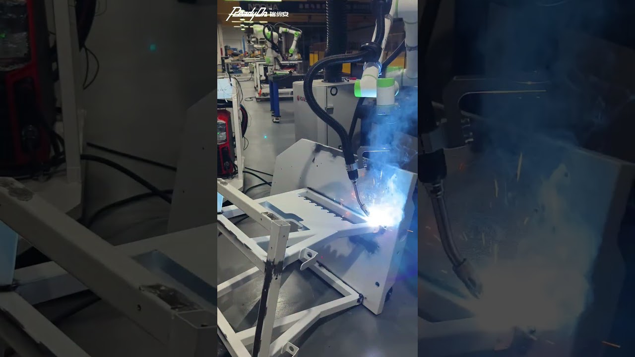 Cobot Welding task of desktop cart 