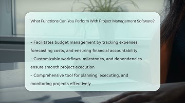 What Functions Can You Perform With Project Management Software? - BusinessGuide360.com
