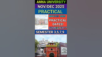 Anna University Sem 3,5,7,9 Practical Dates 2025! #annauniversity #practical #practicalexam #r2021
