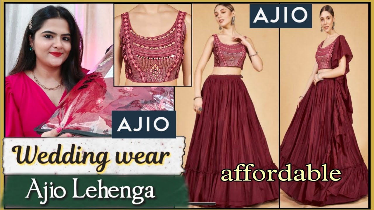Ajio lehenga choli review for Festive wear ajio lehenga haul wedding wear DRESSTIVE Lehenga Choli