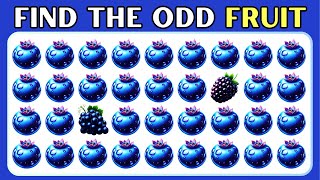 Find the ODD One Out - Fruit Edition 🍎🥑🍉 Easy, Medium, Hard  Levels
