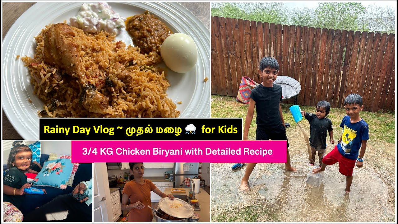 Perfect Rainy Day at Home 🏡 | Biryani Cooking /  Indian Mom In USA | ASMR Vlog