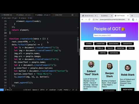Refactor a GOT App to Use a Custom createElement Function