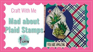 Mad for Plaid Stamps | Pink and Main Layering Plaid Background Stamps