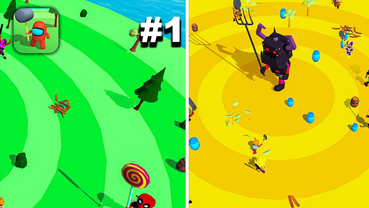 Smashers.io Fun io games Hyper Hybrid Casual Gameplay Walkthrough