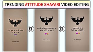 New Attitude Shayari Status Editing Capcut | Attitude Shayari Video Editing screenshot 3