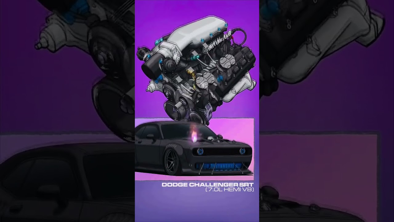 Dodge Challenger SRT Engine Fire 💥 Insane Muscle Car Sound