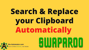 Automatically Search & Replace your clipboard with the Old Swaparoo!