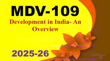 IGNOU MDV-109 Solved Assignment For July 2025 and January 2026 Sessions