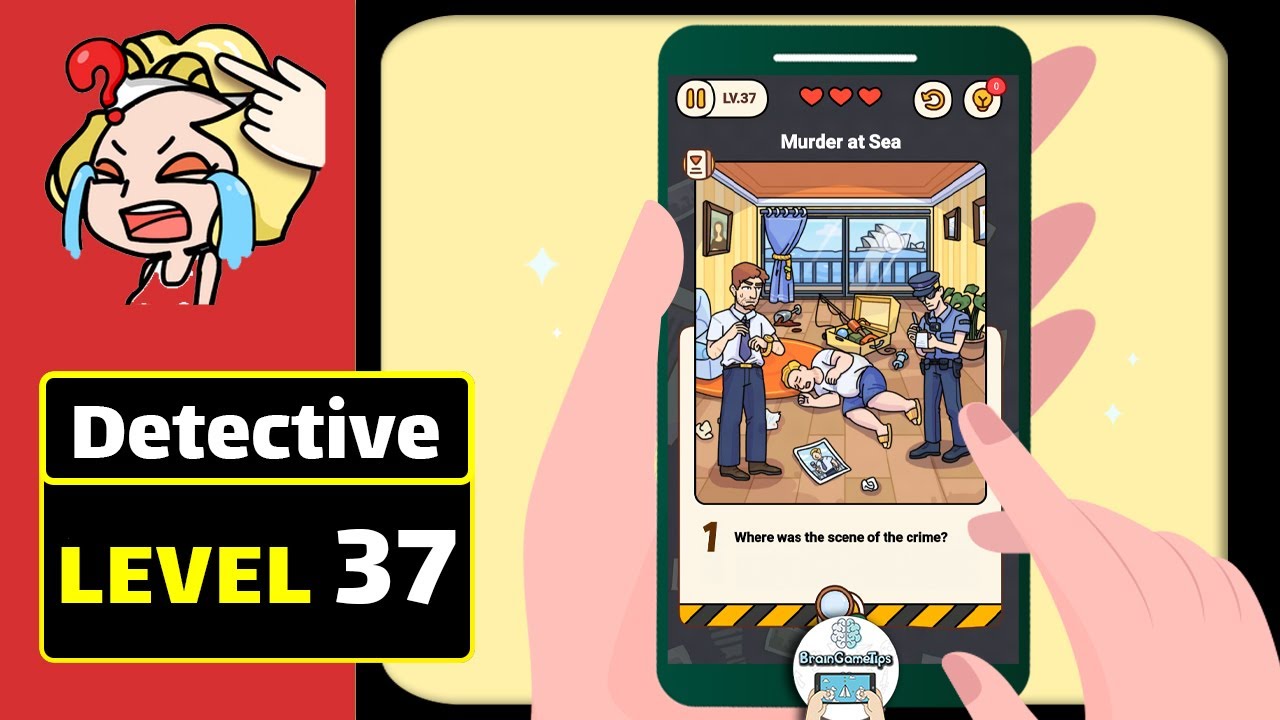 Brain Find - Riddles&Find clue - Detective Level 37 Murder At Sea Solution