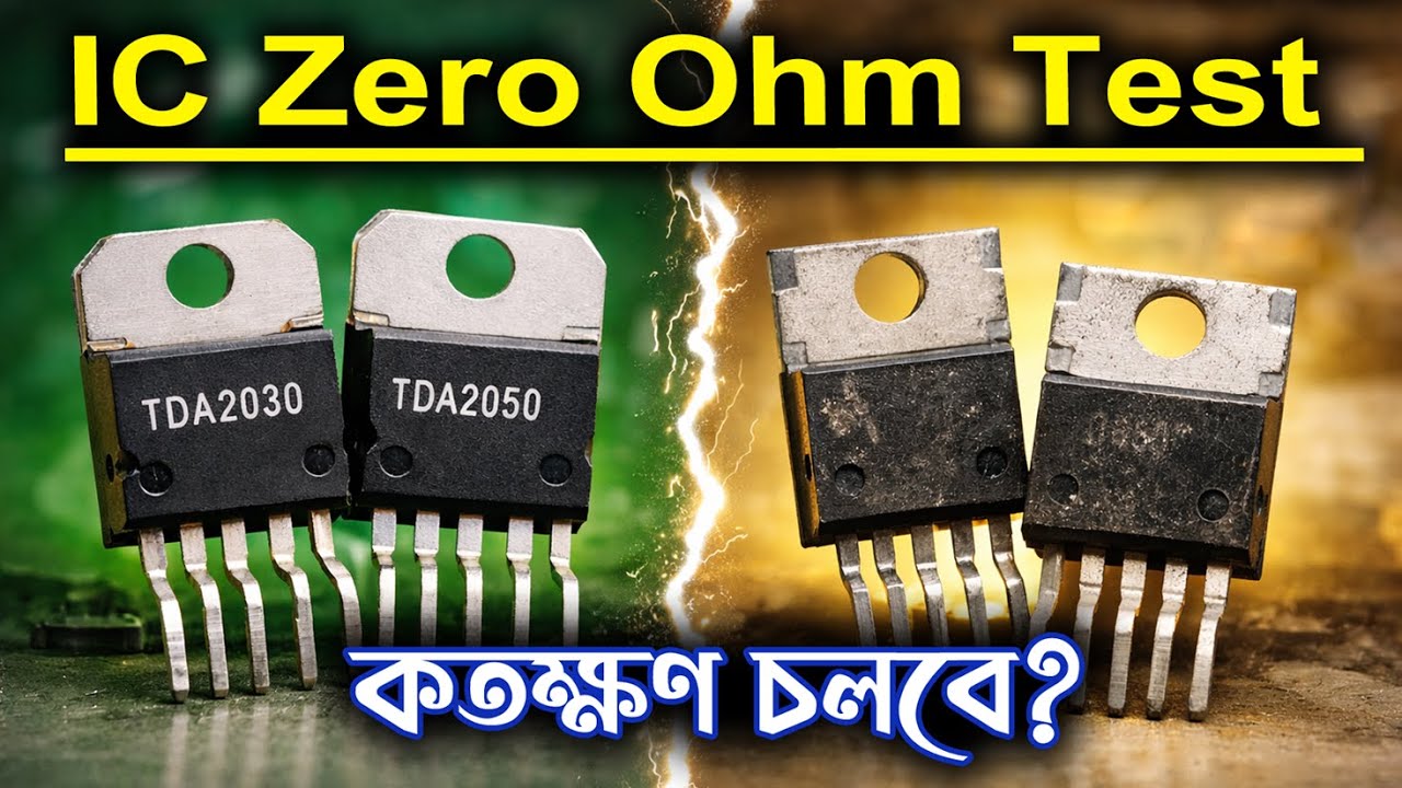 TDA2030 & TDA2050 Zero Ohm Test | IC Zero Ohm এ কতক্ষণ ঠিক থাকে | Zero Ohm এ আইসি খারাপ নাকি Safe?
