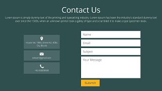 Responsive contact form |HTML &amp; CSS|