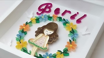 Quilling İsimli Hediyelik Çerçeve - 2022 Yılı Kişiye Özel Modern Hediye