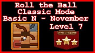 Roll The Ball November Level 7 Classic - Basic N - Lösung Solution Walkthrough