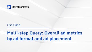 Use Case Multi-Step Query - Overall Ad Metrics By Ad Format And Ad Placement