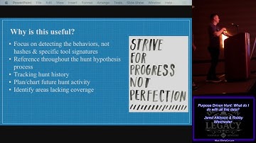 T304 Purpose Driven Hunt What do I do with all this data Jared Atkinson Robby Winchester