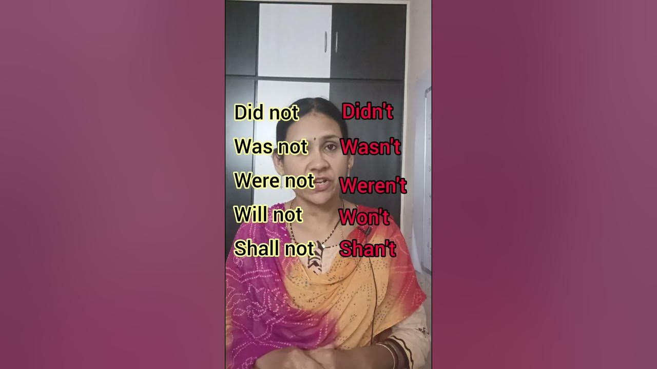 Short Forms Of Helping Verbs negatives shorts Madhavi Vemuri short-forms-of-helping-verbs-negatives-shorts-madhavi-vemuri