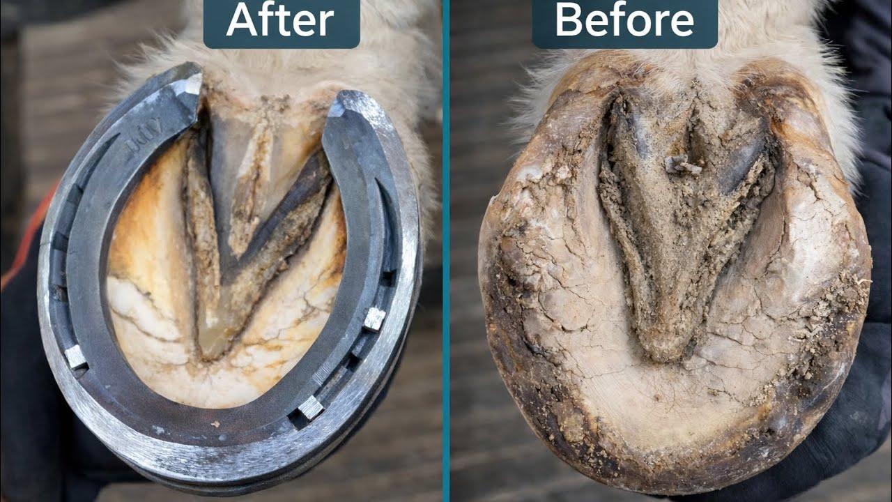 Satisfying horse hoof Restoration | Farrier ASMR