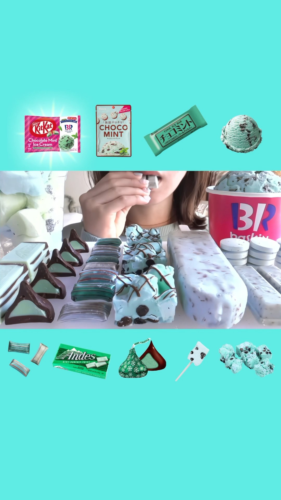ASMR] Chocolate Mint Food Challenge! ! ! #asmr #eating