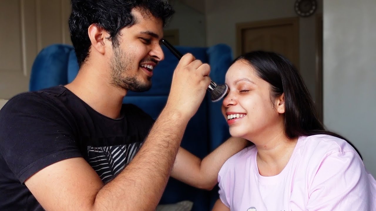 Boyfriend Does My Makeup 