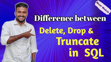 Difference Between Delete , Truncate & Drop in Oracle SQL