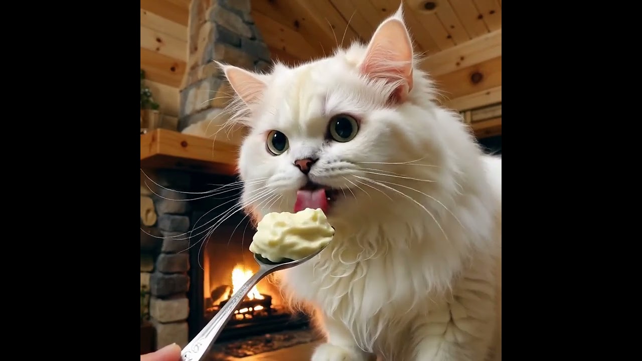 Purr-fectly Sweet Dreams: Cat Licking Whipped Cream ASMR