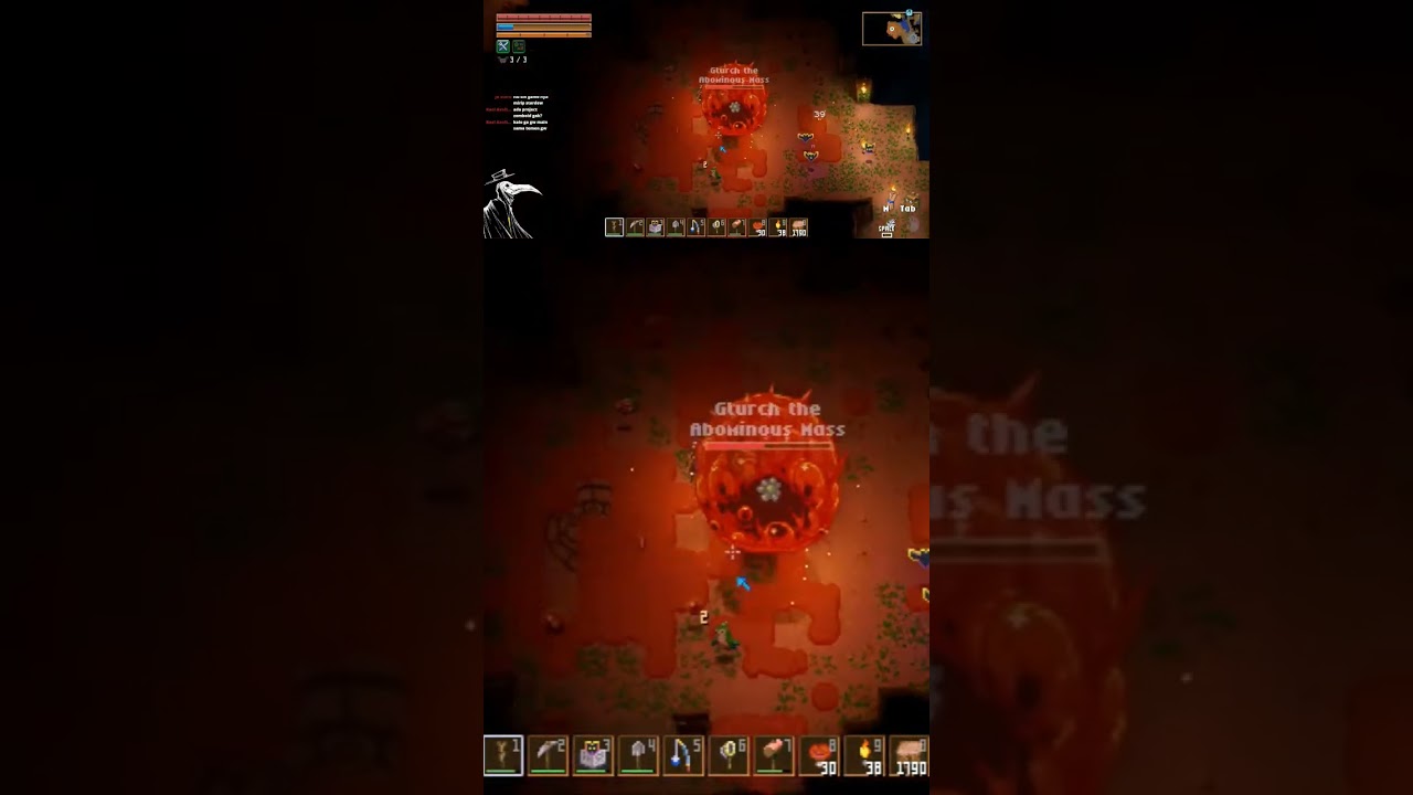 fighting Glurch in Core Keeper, this game is easy..🫣🤣 