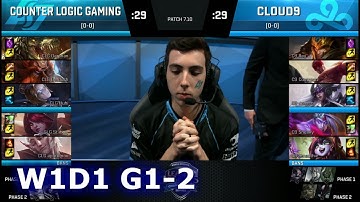 Cloud 9 vs CLG | Game 2 S7 NA LCS Summer 2017 Week 1 Day 1 | C9 vs CLG G2 W1D1