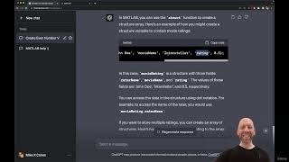 (Matlab) Course 6: 20   ChatGPT translates natural language into code