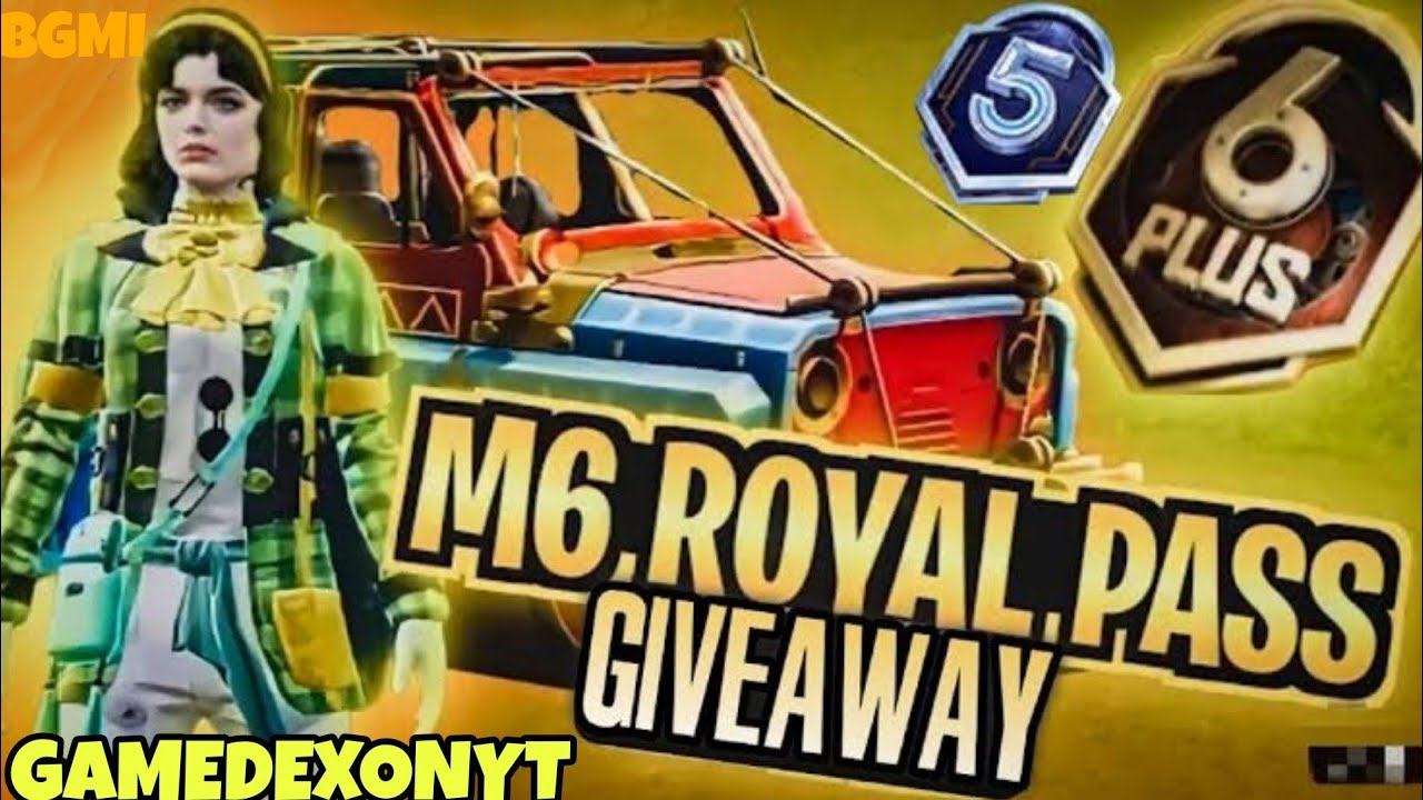 Free M6 Royal Pass Giveaway | BGMI RoyalGiveaway | 100% Real Giveaway |GameDexon YT |