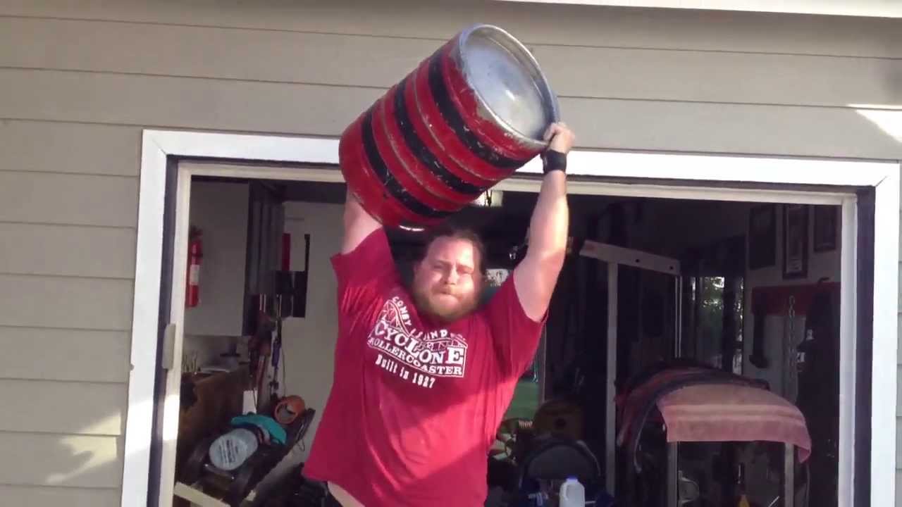 225 pound Keg Clean to Press YouTube