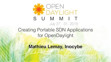 Creating Portable SDN Applications for OpenDaylight