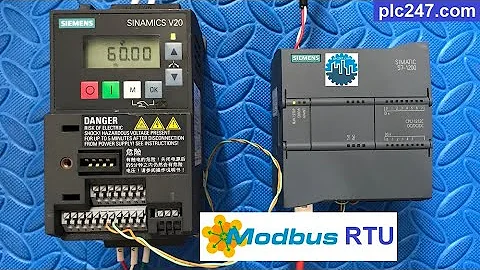 Siemens S7 1200 "Modbus RTU" Sinamics V20 VFD