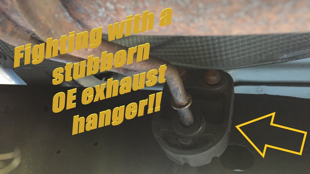 How to: Disconnect exhaust hangers with pliers & lower exhaust 