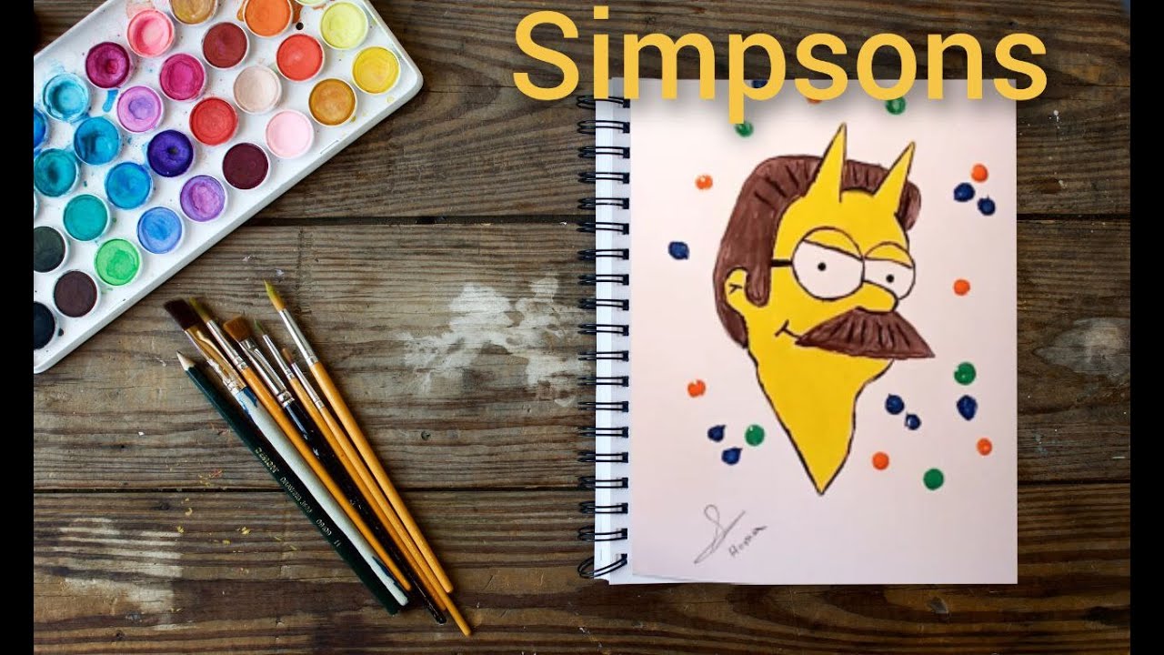 how to draw a simpsons character (full video) - YouTube