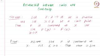 15 4 Relationship between limits and continuity