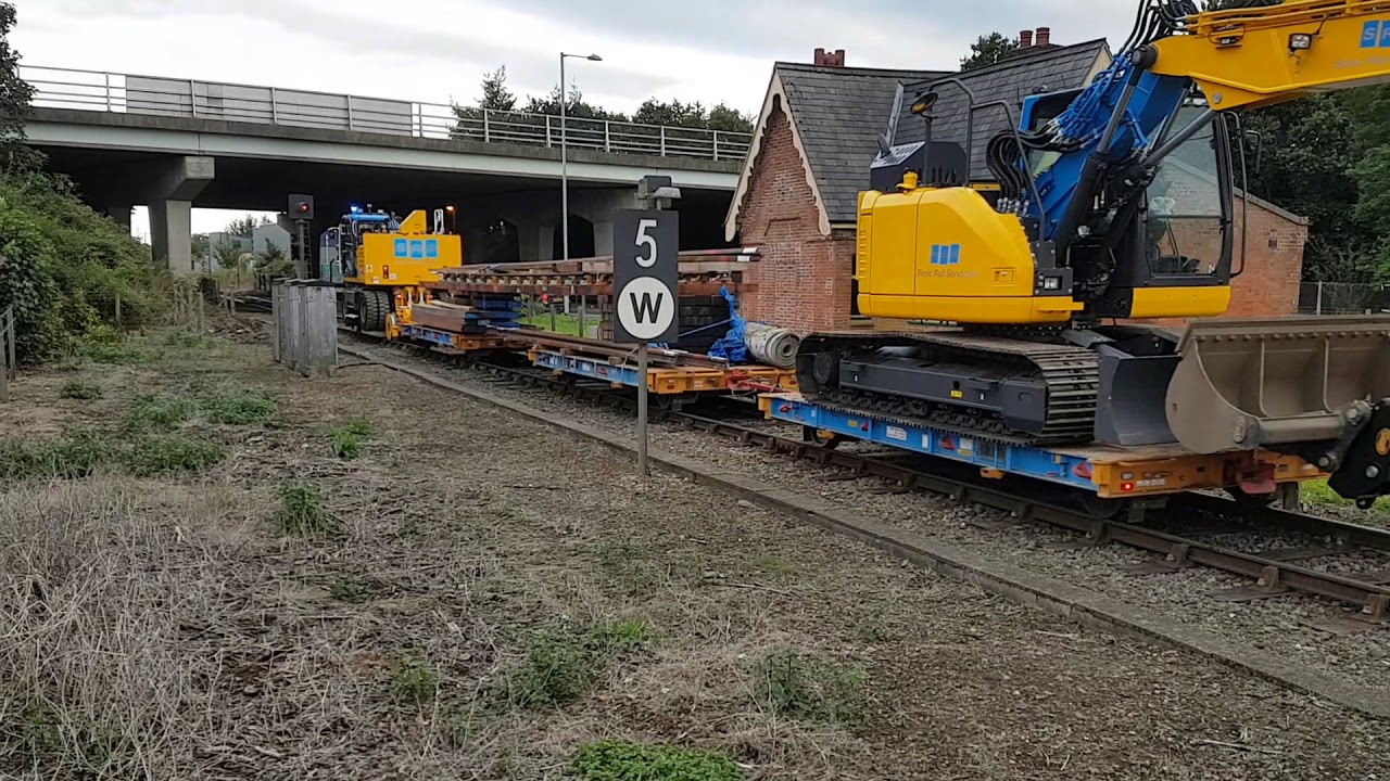 A turnout leaving Dereham for installation at Hardingham