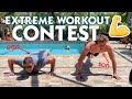 EXTREME Push Up CONTEST// DAD vs. SON *Stuck At Home Workout*
