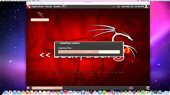 Installing BackTrack 5 R3 on VMware for Mac