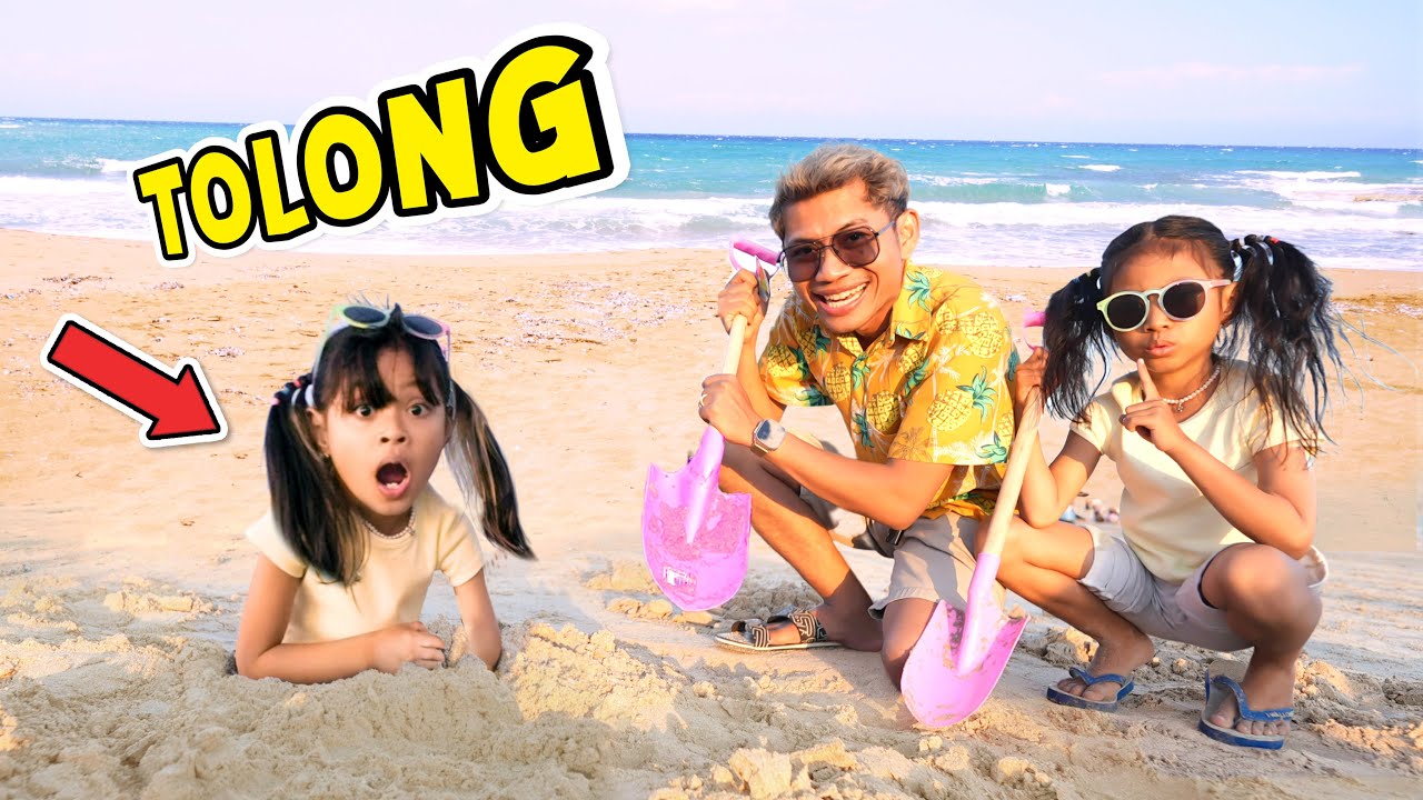 NGEPRANK ALUNA, KITA KUBUR ALUNA DI PANTAI!! SAMPAI GAK BISA GERAK!! WKWKWK