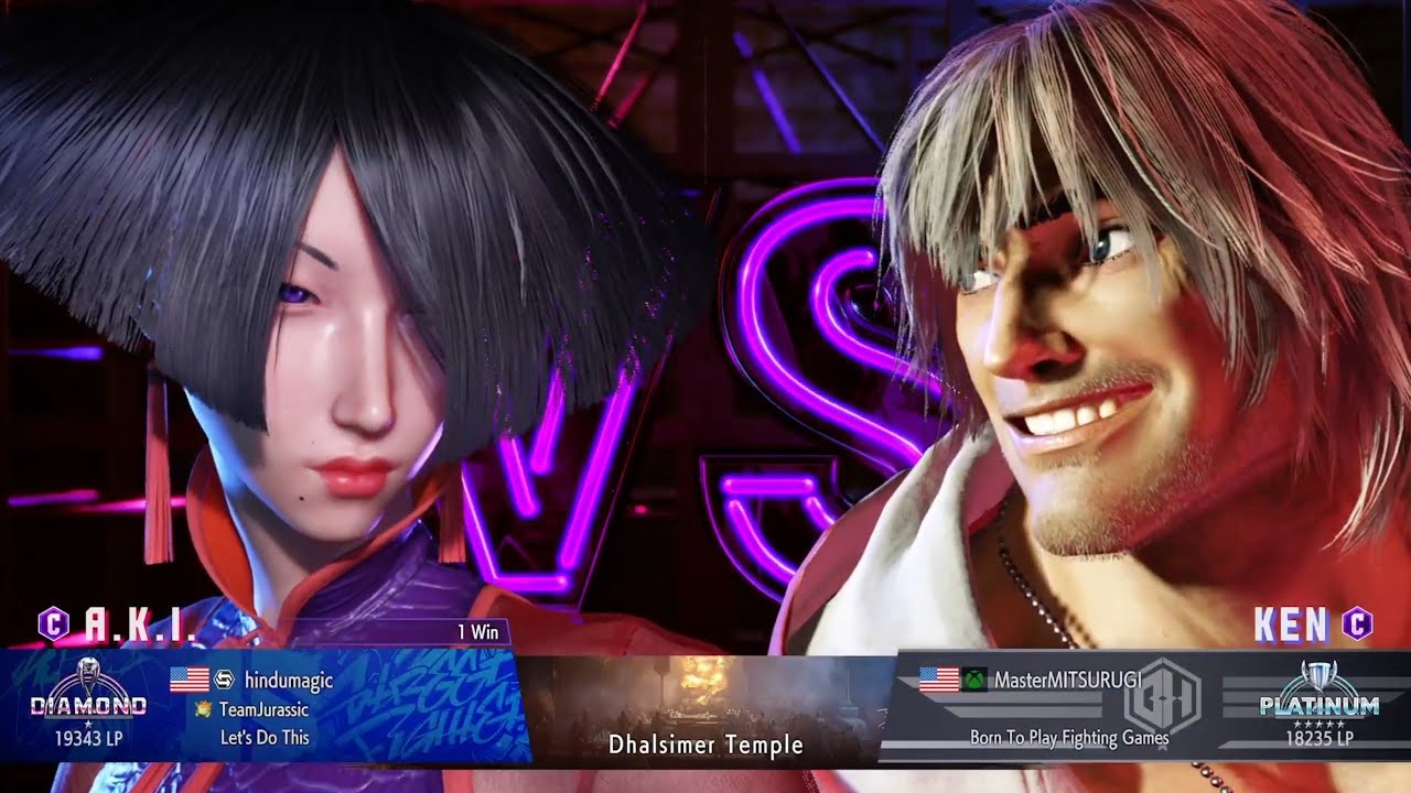 SF6: hindumagic (A.K.I.) VS MasterMITSURUGI (Ken) FT-15 Casual set