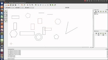 LibreCAD tutorial 8 - polygons and select functions