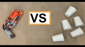 How many cups does it take to stop a Nerf Gun?