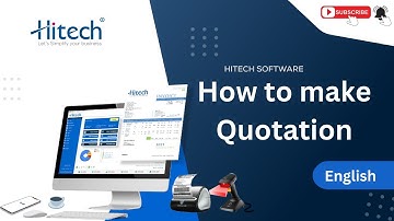 How to Create quotation in Hitech Ver 8.5 | Print Quotation from Hitech Software under GST (English)