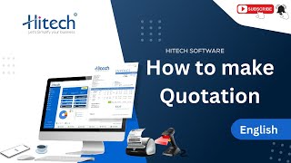 How to Create quotation in Hitech Ver 8.5 | Print Quotation from Hitech Software under GST (English) screenshot 4