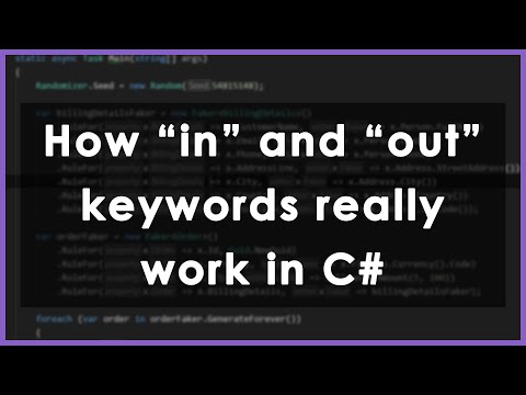 How "out" works in C# and why "in" can make or break your performance