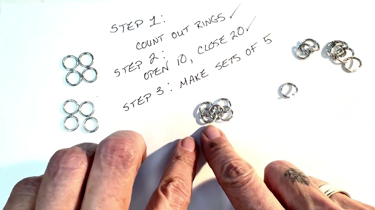 Intro to Chain Maille, Part 2; making sets of 5