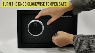 Executive Safe Mini Bio Series Safes How to Open the Safe with the Override Key   Models CS 3B CS 6B