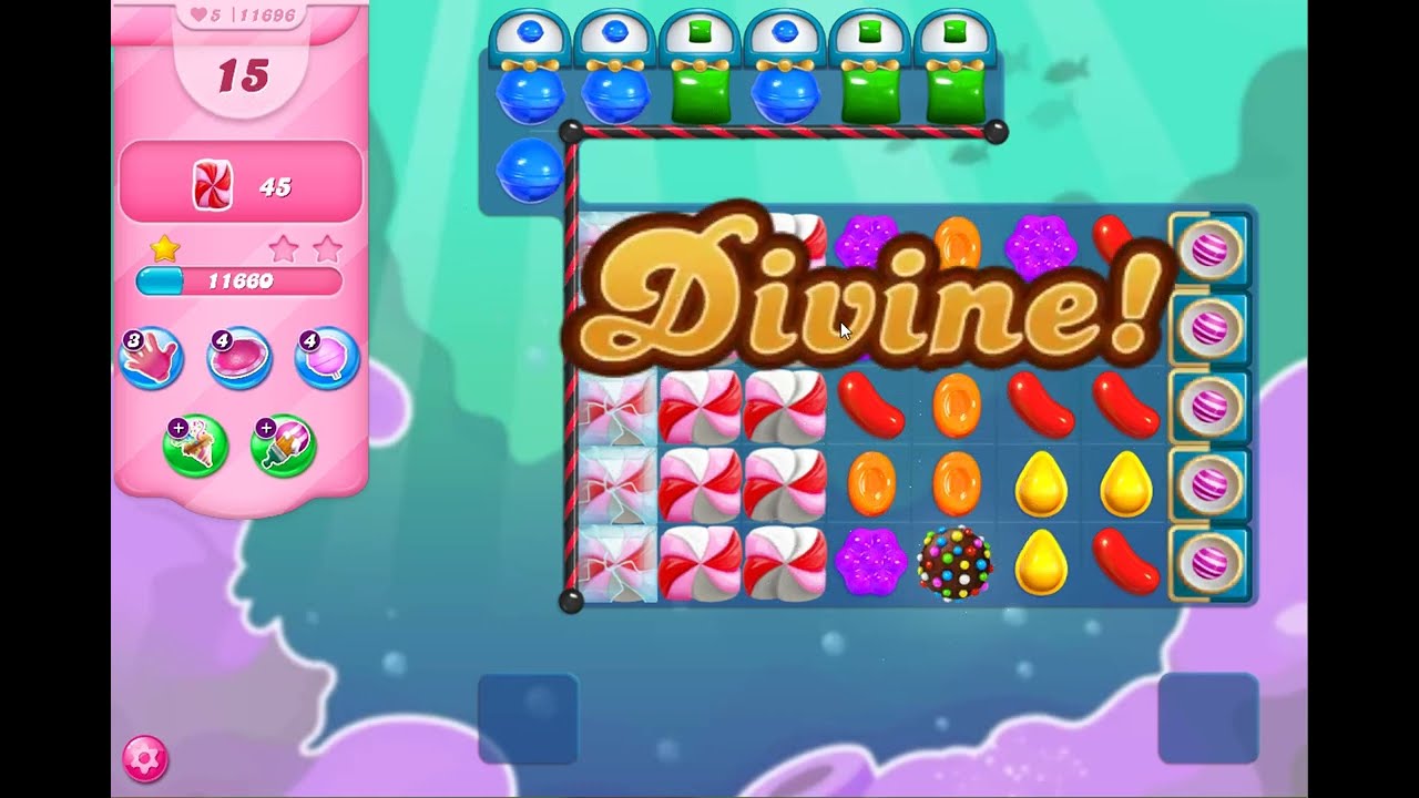 Candy Crush Saga Nivel 11696 completado sin boosters (level 11696)