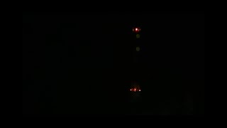 That 4 legged microwave tower in South Bend, with a TWR strobe and 300mm setup on night mode.